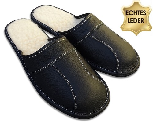 Herren leder hausschuhe - herren,